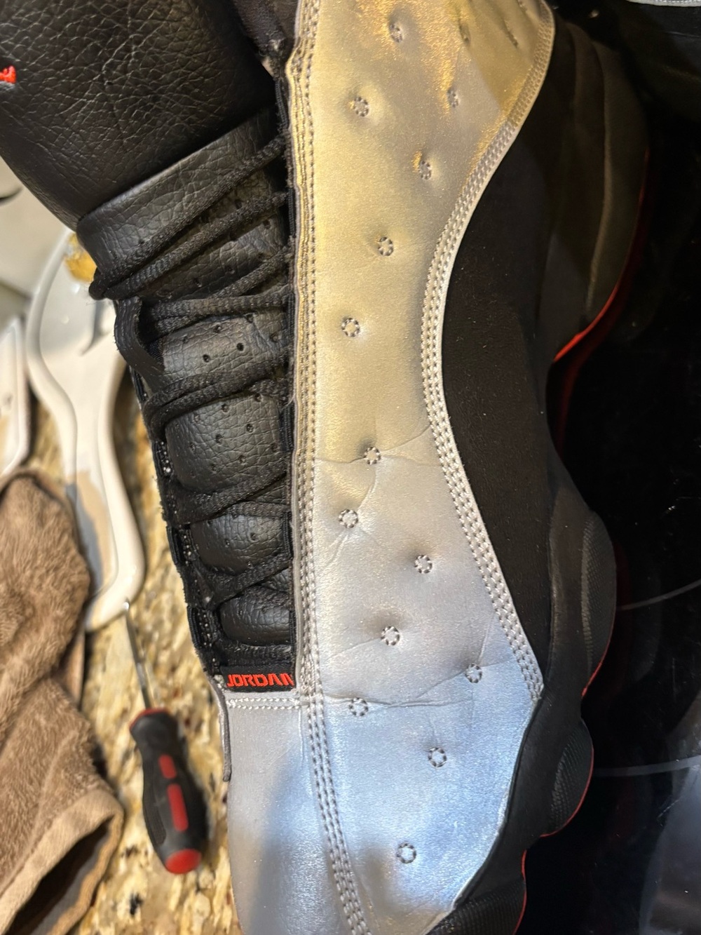 Nike Air Jordan 13 Retro Reflective Silver Infrared 23 696298-023 Size 11.5 - Picture 5 of 14